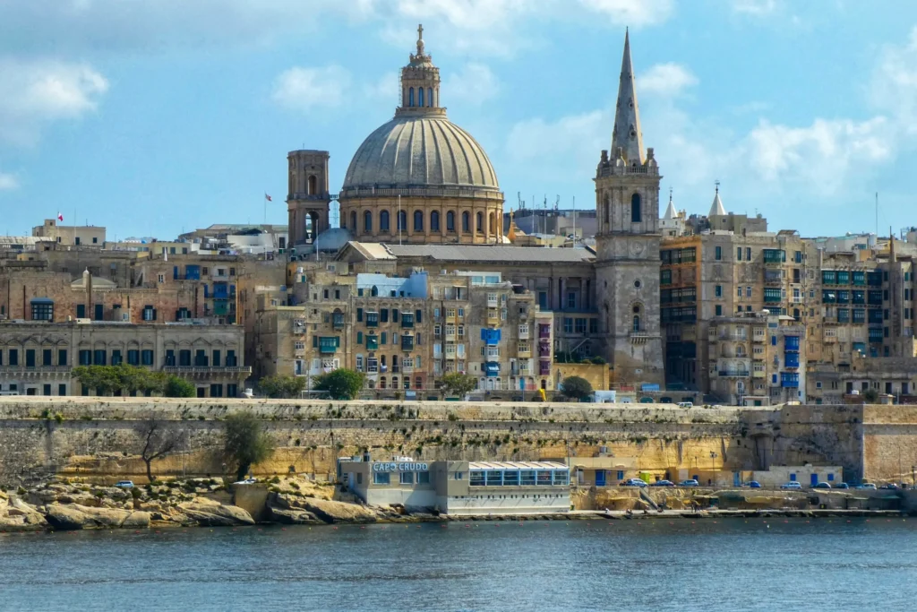Valletta, Malta skyline with a large dome