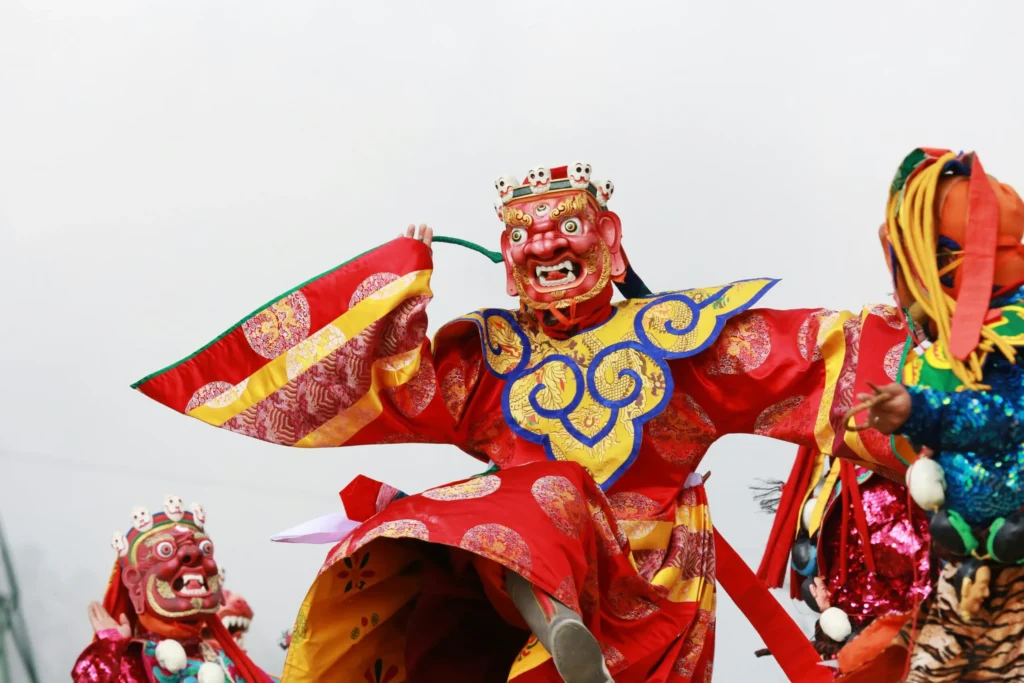 Colorful statues of deities